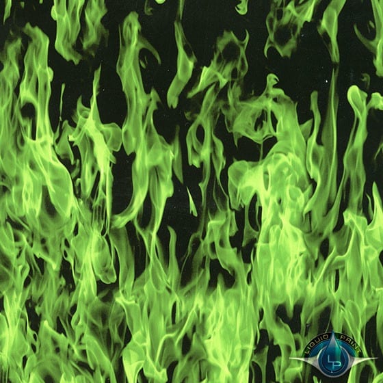 green flame background